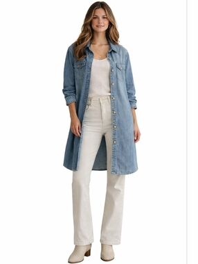 Two By Vince Denim Button-Up Jeans Shirt Dress